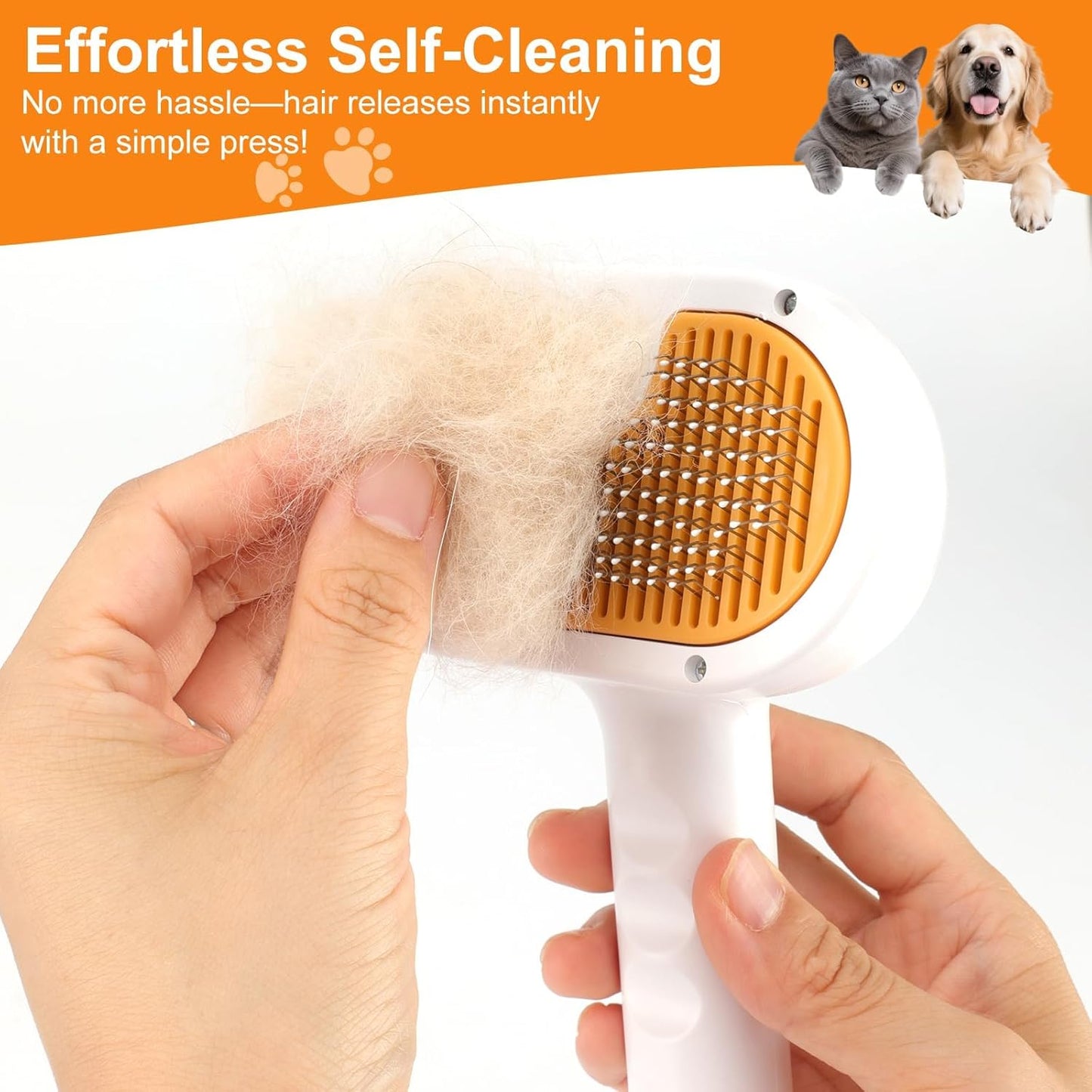 Pet Steam Brush for Dog & Cat – 3-in-1 Spray Hair Removal Comb – Steam for Shedding & Grooming – Water Brush for Long & Short Haired Pets – Spritz Defur Comb –