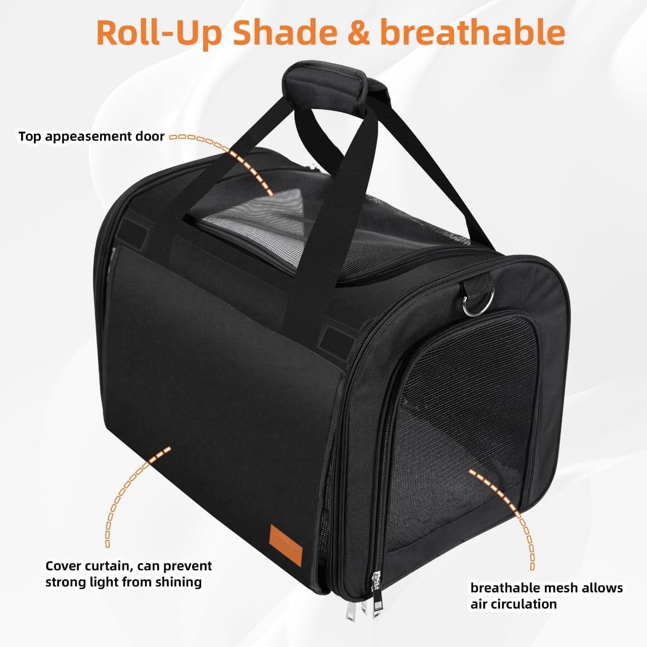 TWDEPART Cat Carrier Backpack - Multifunctional, Firm & Foldable with Roll-Up Shade, Breathable Design Includes Collapsible Bowl & Cushion (Black)